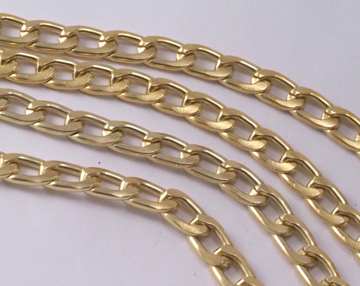 7x12mm anodized Aluminum Shiny Chunky chain LAV2-2