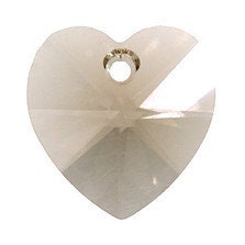 Xilion Heart Pendant 6228 Swarovski® Greige (284) 14.4x14mm