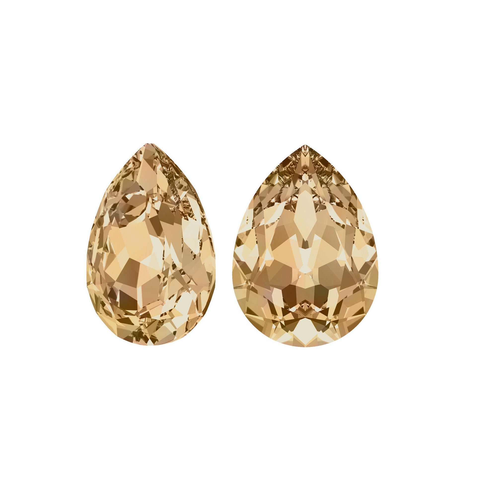 Pear shaped fancy stone 4320 Swarovski® golden shadow (GSHA) 6x4mm unfoiled