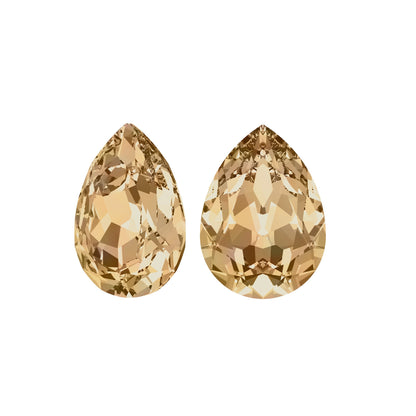 Pear shaped fancy stone 4320 Swarovski® golden shadow (GSHA) 6x4mm unfoiled