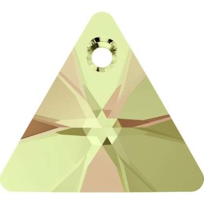 xilion triangle shaped fancy stone 6628 Swarovski® luminous green (lumg) 16mm unfoiled