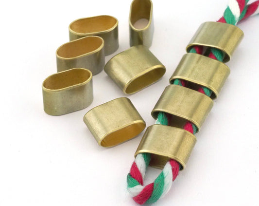 Raw Brass spacer leather, ribbon, cord, slider, hole 11x4mm 12x8,5x5mm, bab 805