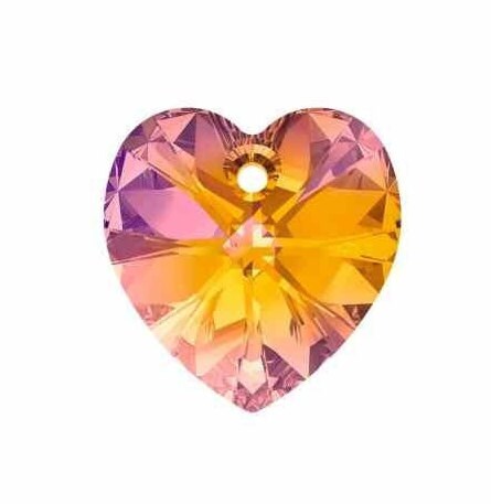 Xilion Heart Pendant 6228 Swarovski® Crystal Astral Pink (001)(API) 14.4x14mm 189