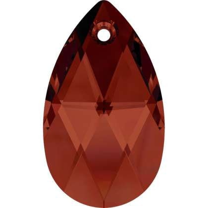Pear shaped pendant 6106 Swarovski® red magma (redm) 38mm 2701-02