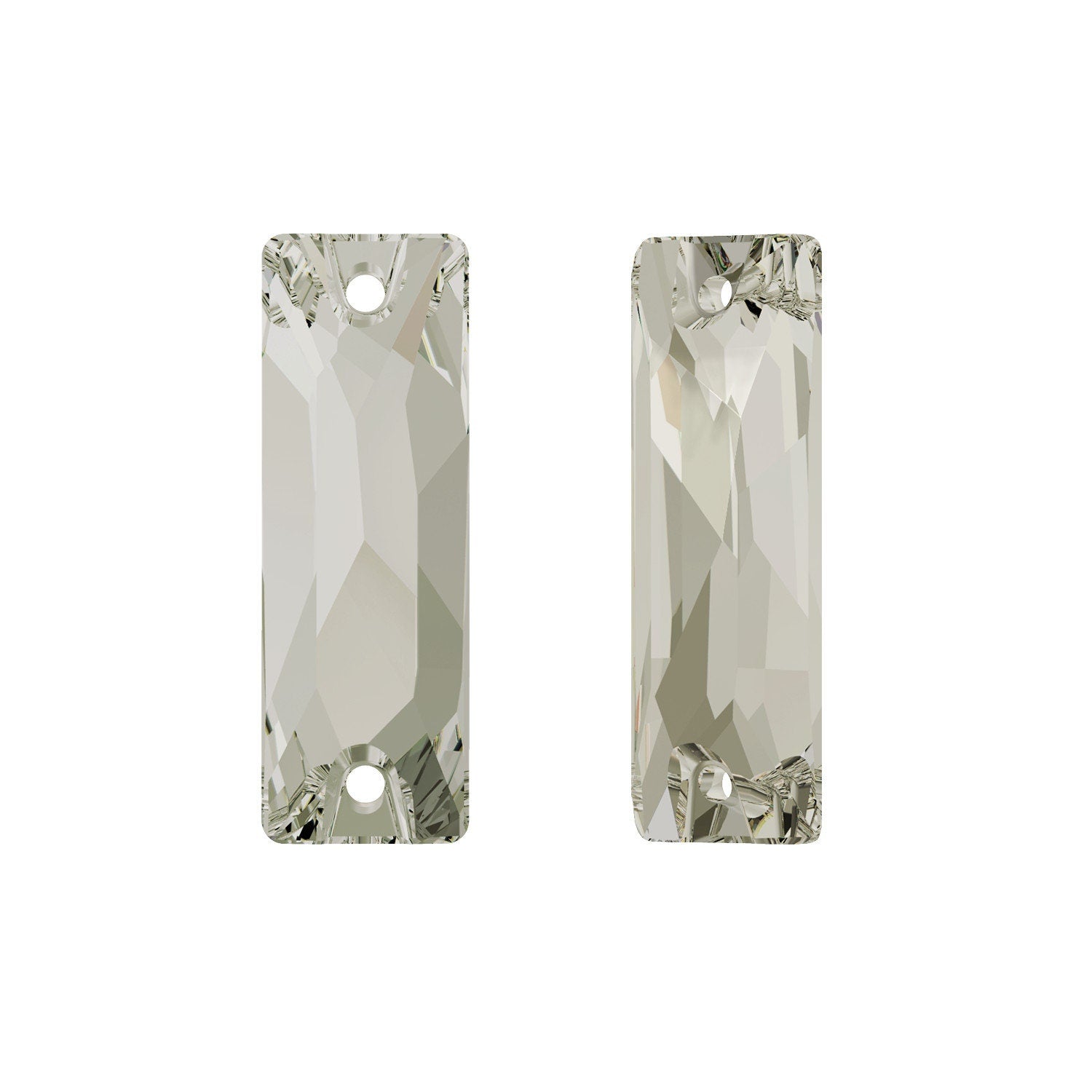 Cosmic 3255 Baguette Sew-on Stone Swarovski® silver shade (ssha) 18x6mm Cosmic