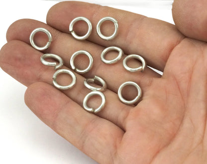 Open jump ring 11mm (2mm 12 gauge Wire Thickness) Nickel Free Silver Tone brass jumpring 2420