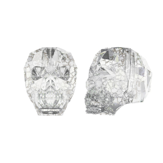 Skull bead 5750 Swarovski® crystal silver patina (slpa) 19mm 762