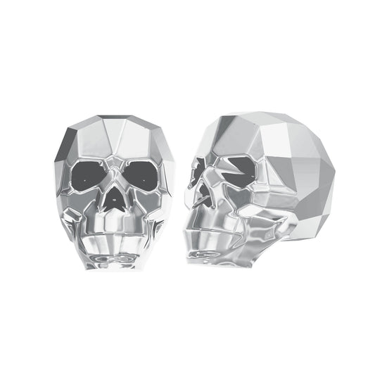 Skull bead 5750 Swarovski® crystal light chrome (ltch) 19mm