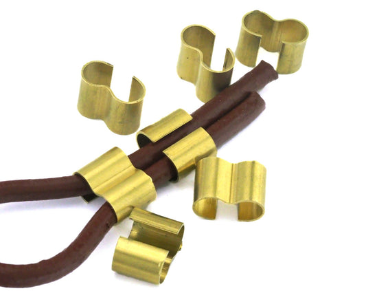 Strand Stripe Sliders 14.5x10mm Leather slider Raw brass ribbon ,cord , for 6mm leather 2424 bab6