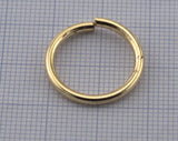 Jump ring raw brass (lacquer) 20mm 12 gauge (2mm)US 5 3/8 2396