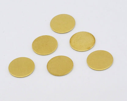 Round stamping blanks 10mm (0.5mm thickness) raw brass finding tag charms 2427-30