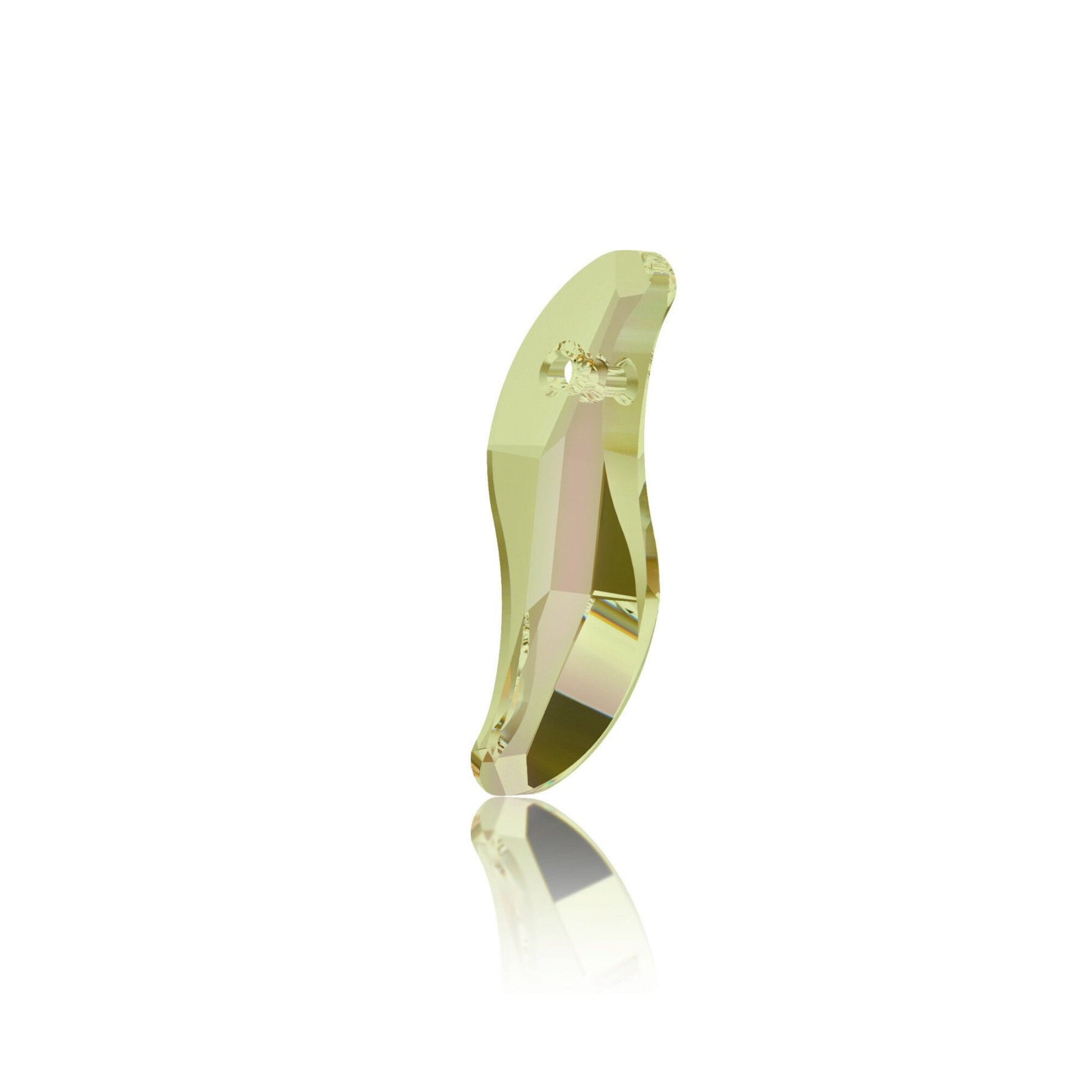 Wave pendant 6525 Swarovski® luminous green (lumg) 19mm 553