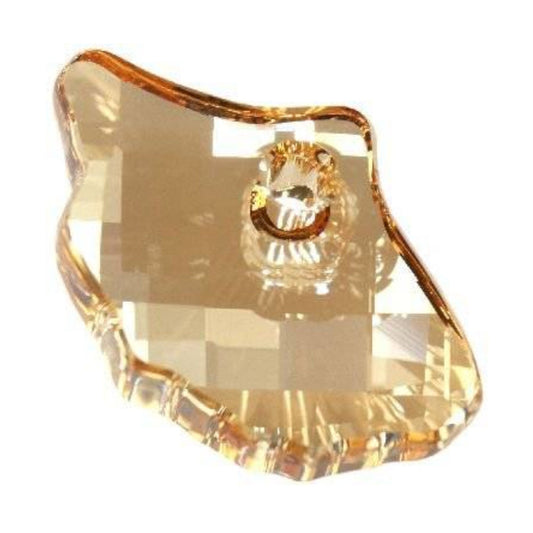 Ginkgo pendant 6900 Swarovski® golden shadow 13.5x20mm