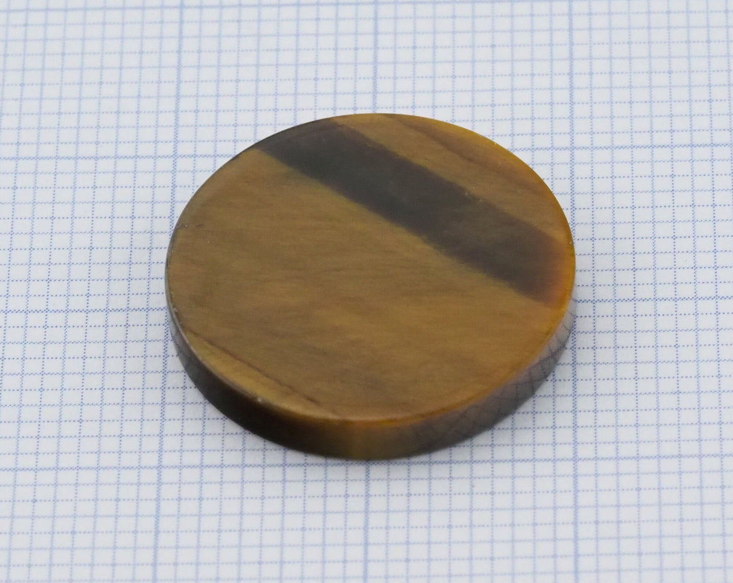 Tiger's Eye Coin Gemstone Cabochons