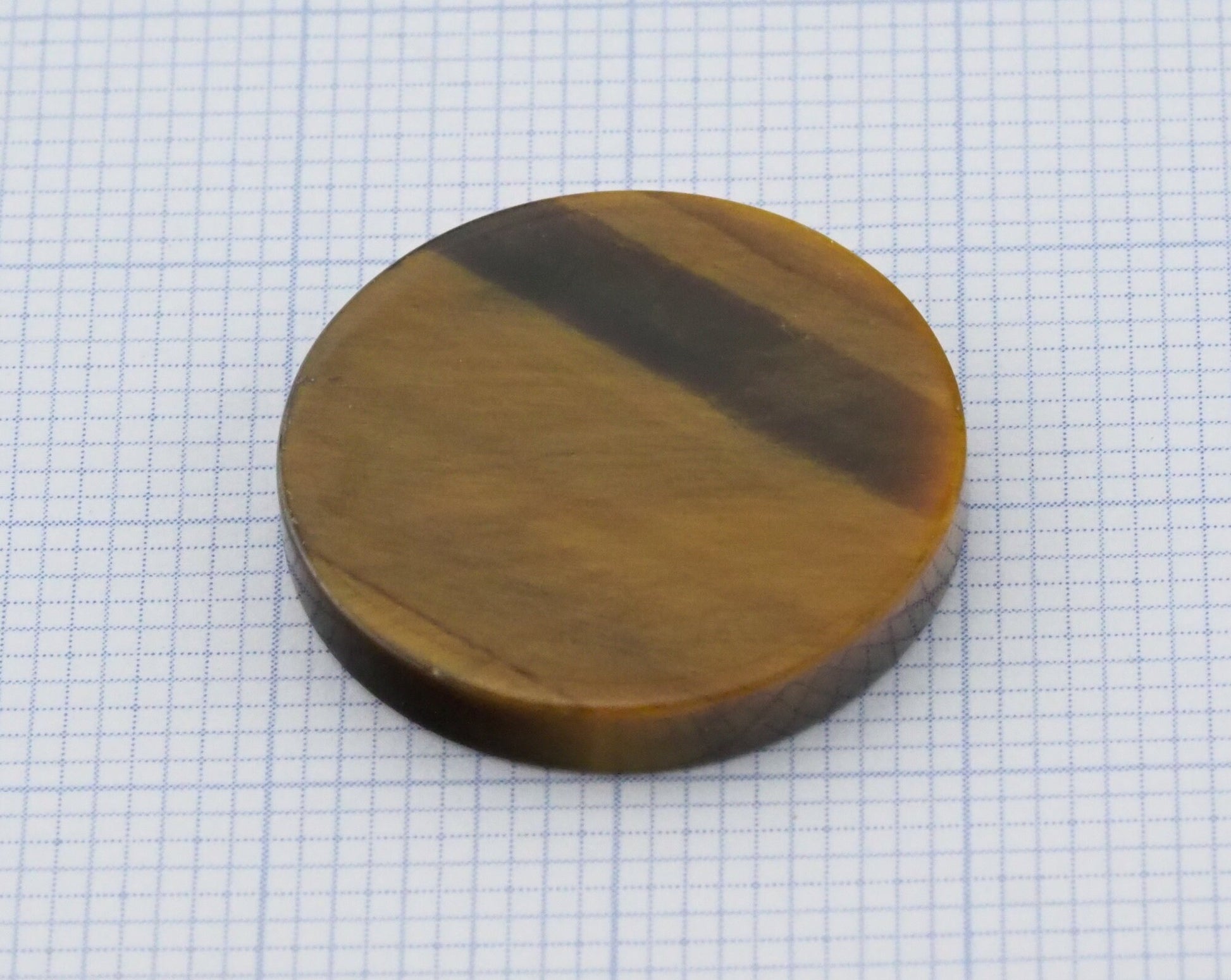 Tiger's Eye Coin Gemstone Cabochons