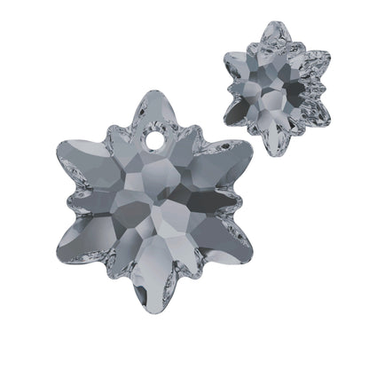 The Edelweiss Pendant 6748 Swarovski® silver night 14mm