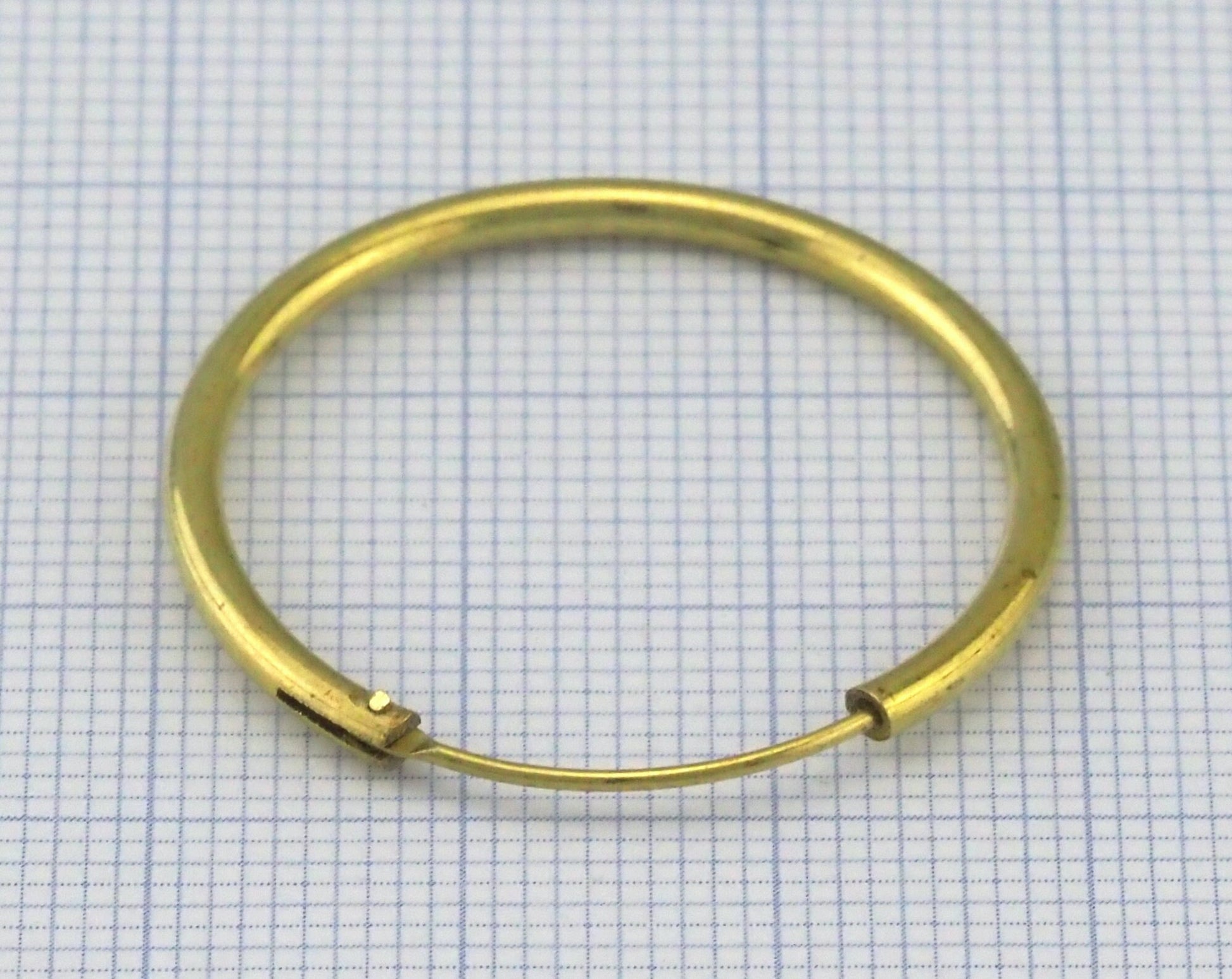 Earring Hoop, Earring Stud clasp Raw brass 30mm 