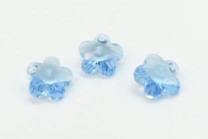 Flower pendant Swarovski® Crystal Flower 18mm Aquamarine 6744