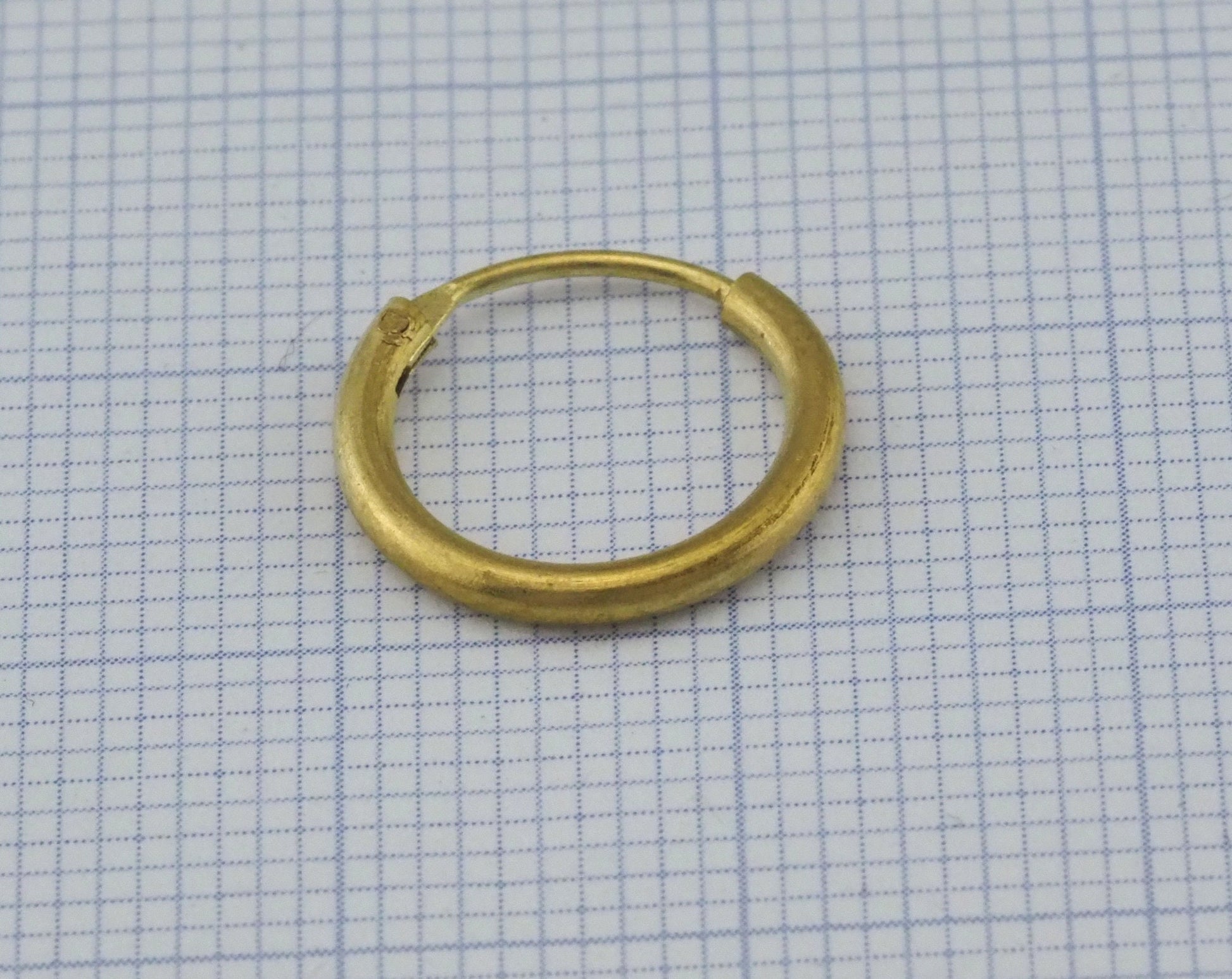 Earring Hoop, Earring clasp Raw brass 4 Pcs 14mm 2462