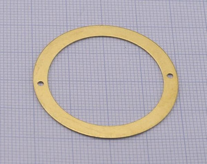 Circle two 2 hole connector 30 Pcs Raw Brass 40mm Charms ,Findings 6R-58