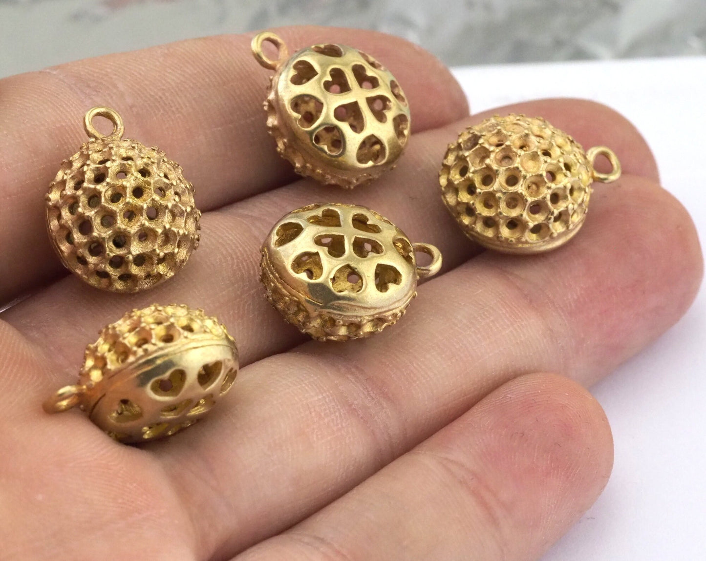 Raw Brass 15mm 19/32" Pendant finding O31