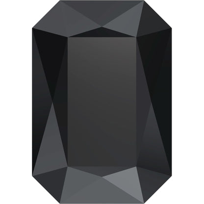 Rectangle octagon large fancy stone Swarovski® 4627 jet metalic silver unfoiled 27X18.5MM