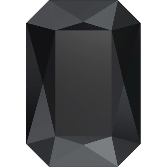 Rectangle octagon large fancy stone Swarovski® 4627 jet metalic silver unfoiled 27X18.5MM