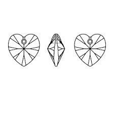 Xilion Heart Pendant 6228 Swarovski® Olivine (228) 14.4x14mm