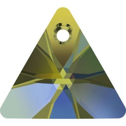 xilion triangle shaped fancy stone 6628 Swarovski® Crystal Iridescent Green 16mm unfoiled