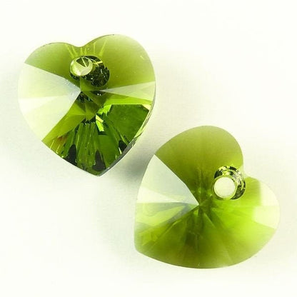 Xilion Heart Pendant 6228 Swarovski® Olivine (228) 14.4x14mm
