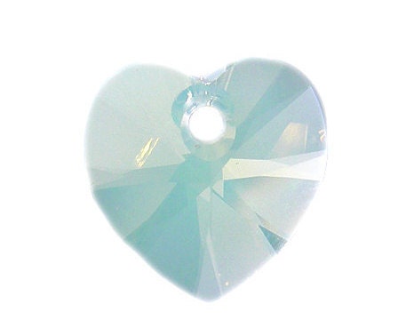 Xilion Heart Pendant 6228 Swarovski® Chrysolite Opal (294) 14.4x14mm