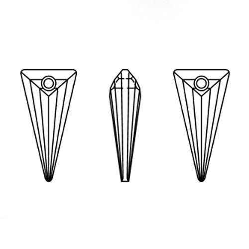 Spike pendant pendulum 6480 Swarovski® silver shade 28mm