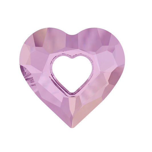 Miss U heart pendant 6262 Swarovski 17mm crystal lilac shadow