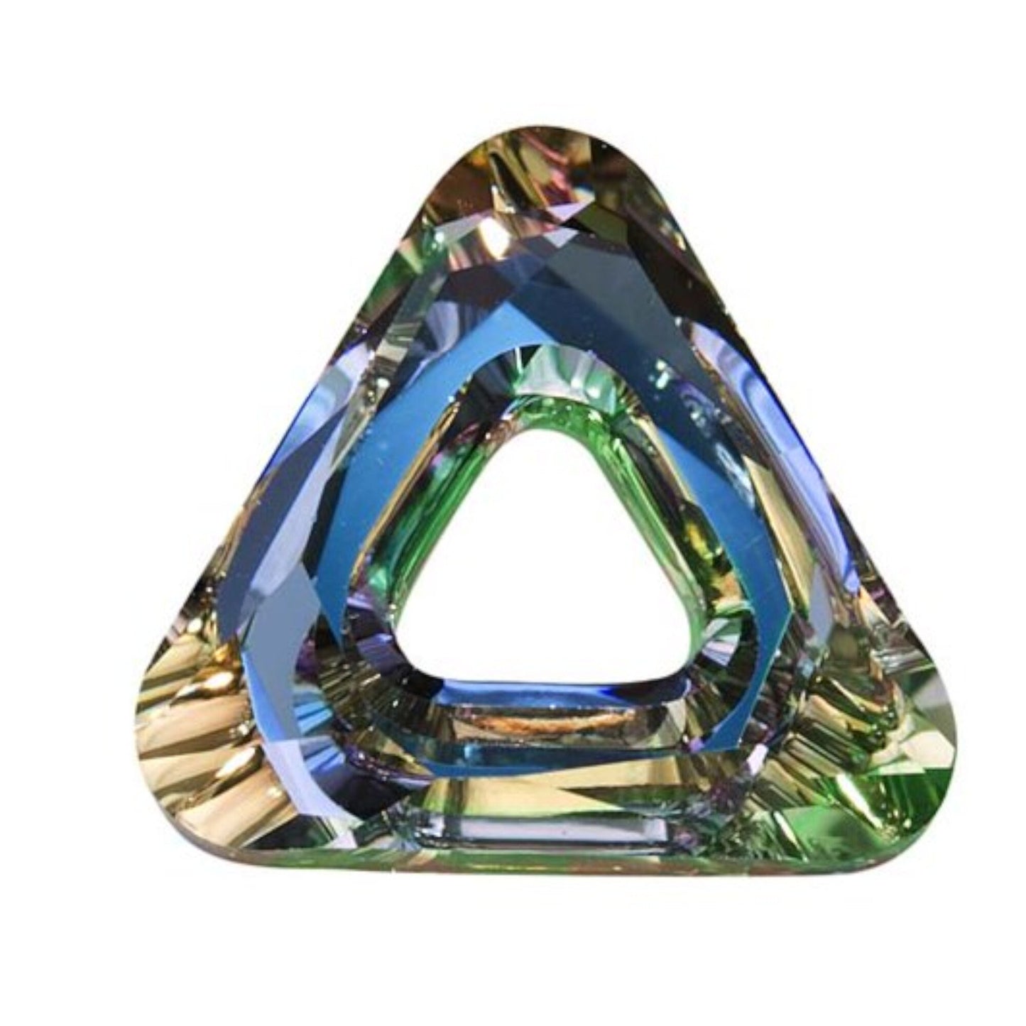 Cosmic triangle fancy stone 4737 Swarovski® crystal bermuda blue 14mm cab100-04