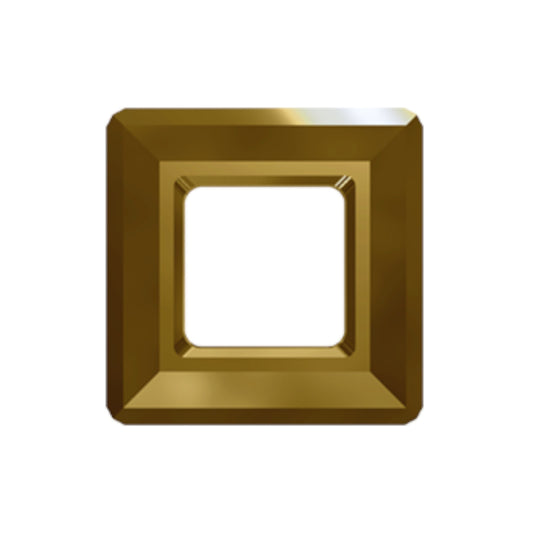 Square ring fancy stone 4439 Swarovski® Crystal dorado 14mm Square Frame