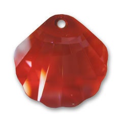 Shell pendant Swarovski® 6723 Crystal (001) Red Magma (REDM) 16MM