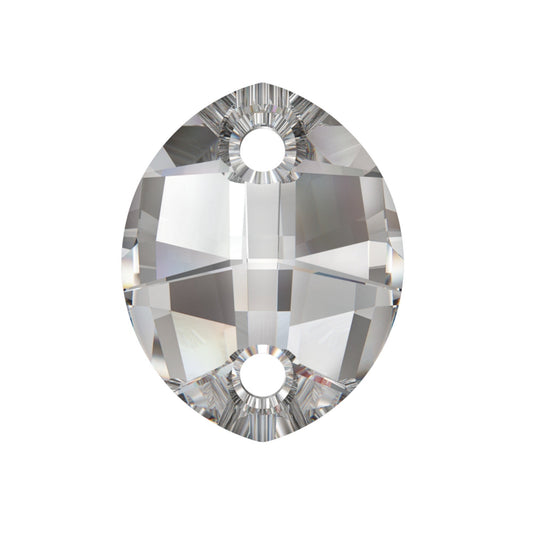 pure leaf sew-on stone 3224 Swarovski® crystal (001) 23x18mm