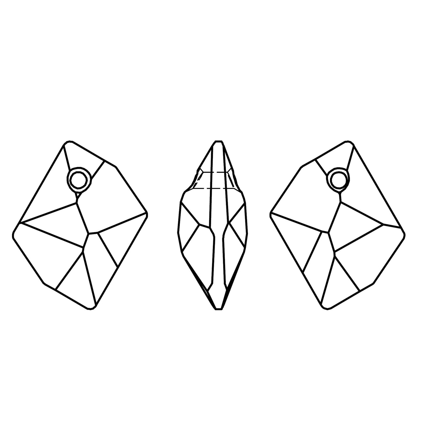 Cosmic pendant 6680 Swarovski® jet 20mm