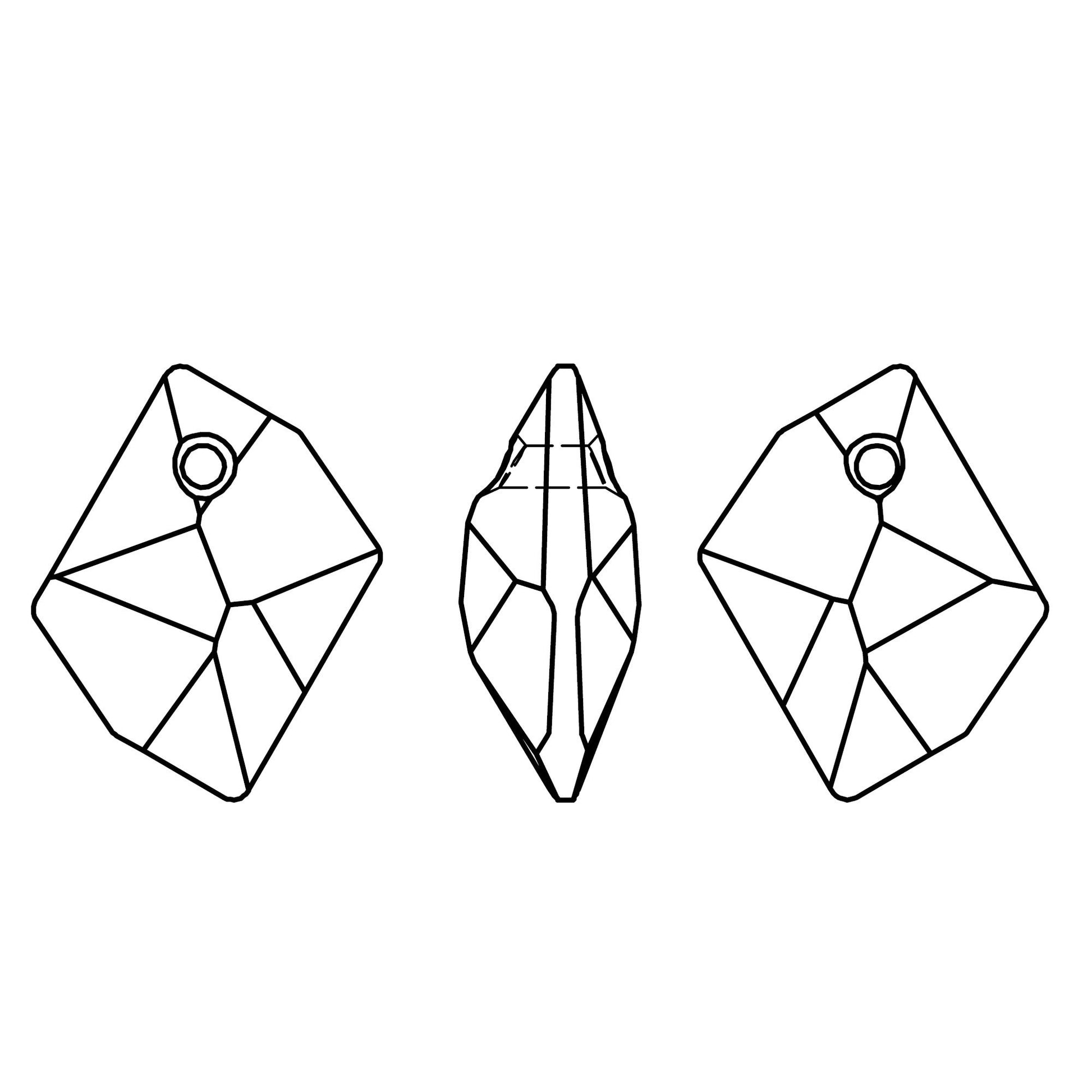 Cosmic pendant 6680 Swarovski® jet 20mm