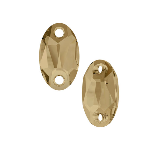 Owlet Sew-on 3231 Swarovski® Crystal Golden Shadow (GSHA) 23x14mm