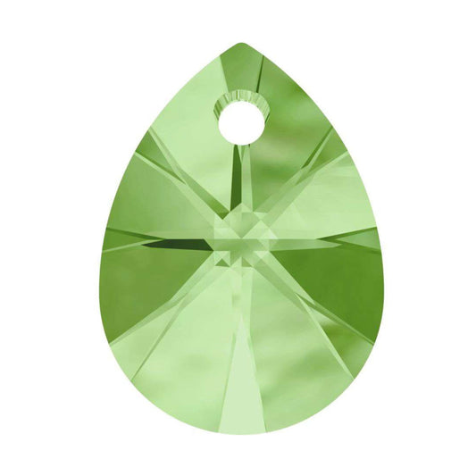 Xilion mini pear pendant 6128 Swarovski® peridot 214 10mm cab-138