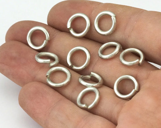 Open jump ring 11mm (2mm 12 gauge Wire Thickness) Nickel Free Silver Tone brass jumpring 2420