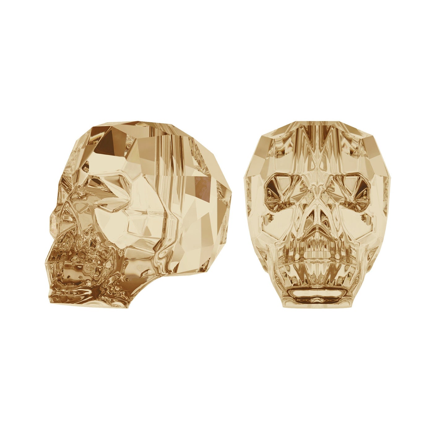Skull bead 5750 Swarovski® crystal golden shadow (gsha) 19mm 2479