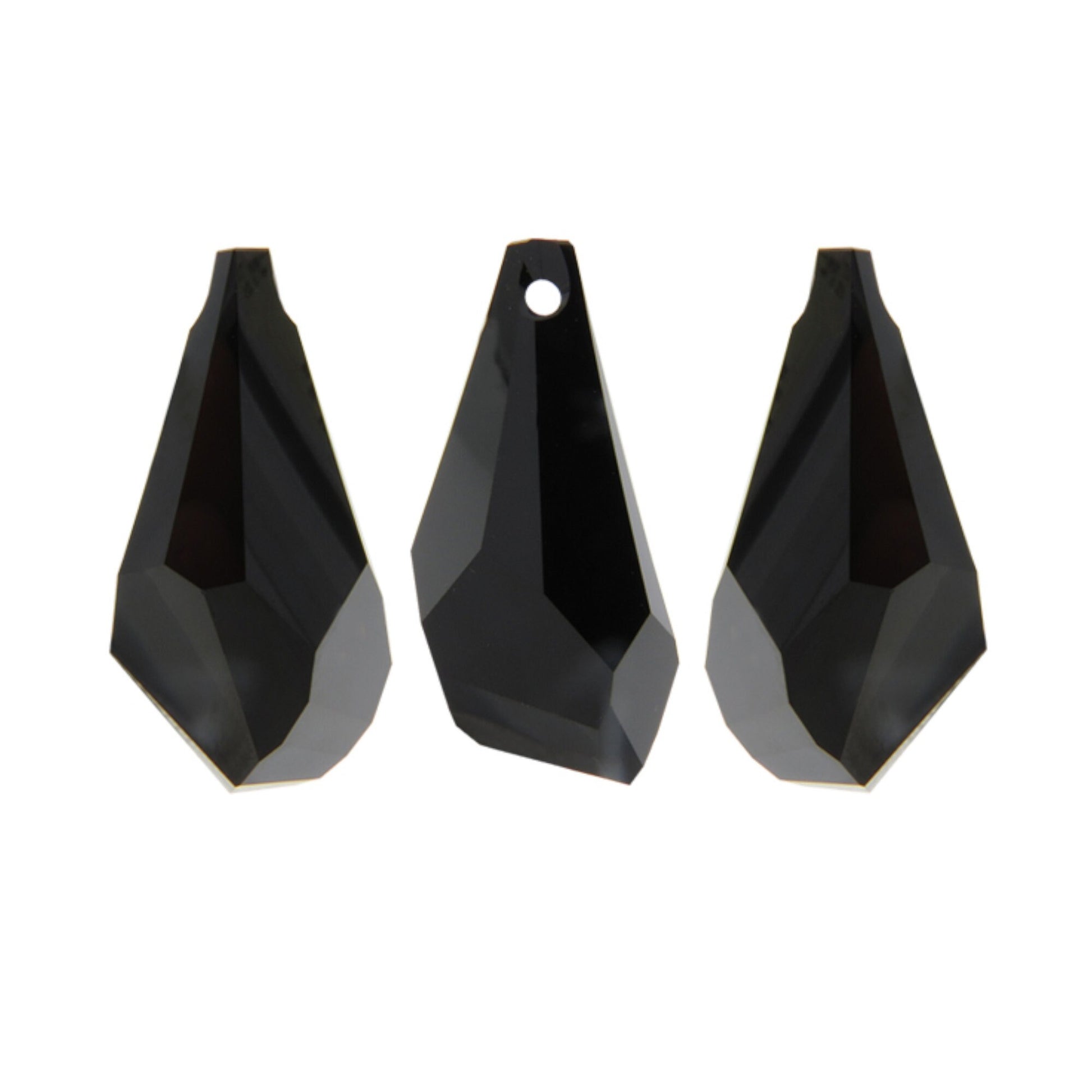 Polygon drop pendant 6015 Swarovski® jet (280) 17mm