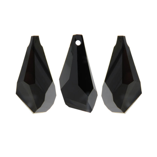 Polygon drop pendant 6015 Swarovski® jet (280) 17mm