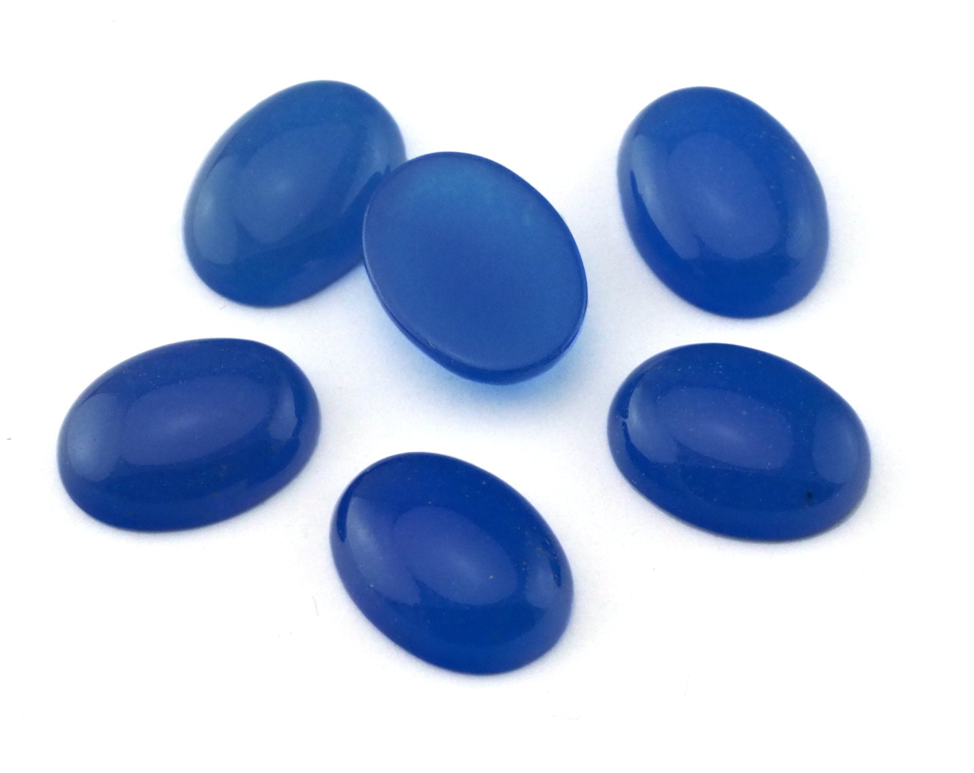 5 pcs. Blue Quartzite Oval Cabochon 12x16mm A13