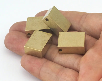 Rectangle bar rod stamping D412 20 x 15 x 8mm 0,79" x 0,6" x 0,30" finding rod industrial design (2,4mm 0,094" 11 gauge hole ) 1747