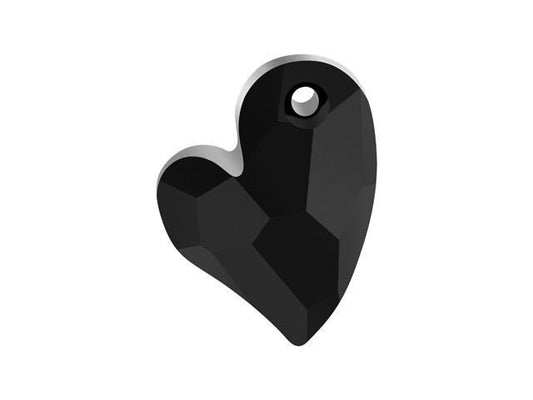 Devoted 2 U Heart Pendant 6261 Swarovski® jet (280) 17mm