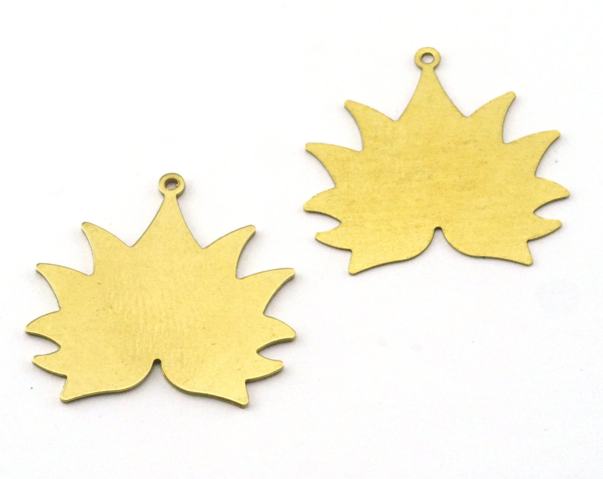 maple leaves Charm Oak leaf Raw brass 29x30mm pendant findings 2483-180