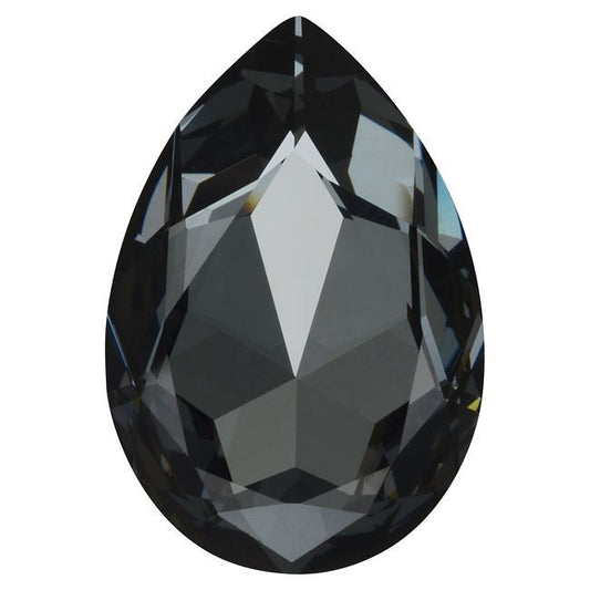 Pear Fancy Stone 4327 Swarovski® Crystal Silver night (sini) 30x20mm unfoiled